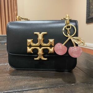 Pink Glitter Cherry Bag Charm